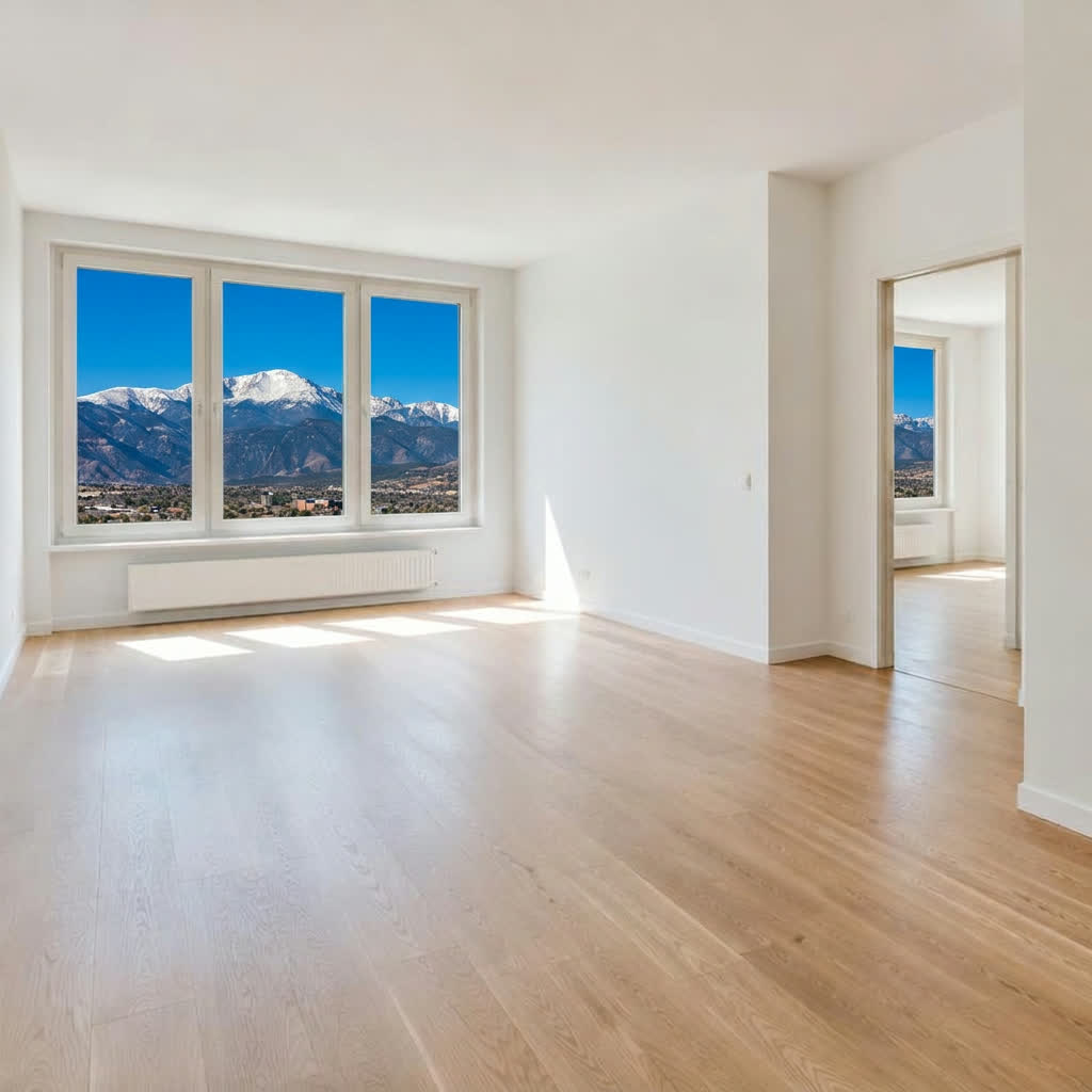 Clean empty apartment ready for moving