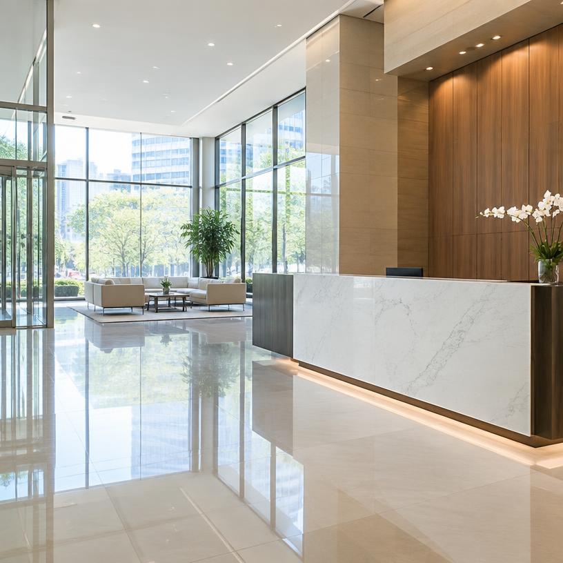 Polished commercial lobby